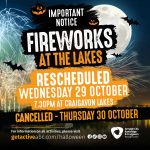 Halloween fireworks display at Craigavon Lakes rescheduled due to weather Fireworks display date change