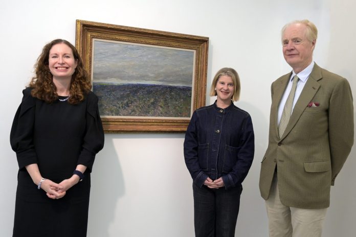 LR. Dr Riann Coulter, Curator & Manager, F.E. McWilliam Gallery, Dr Caroline Campbell, Director of the National Gallery of Ireland and Lord Belmore collection owner