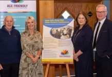 David Hammerton, Chair of ABC Seniors Network; Stephanie Rock, ABC Age Friendly officer; Gillian Topping, Head of Environmental Health, ABC Council and William Stewart, ABC PCSP Project Co-ordinator pictured at the Age Friendly Futures Summit held in Belfast.