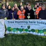 Staff and volunteers from Armagh City, Banbridge and Craigavon (ABC) Borough Council, NIE Networks, The Conservation Volunteers (TCV) were joined by members of the local community and Cllr Lavelle McIlrath at the tree planting event.