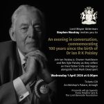 Lord Mayor to host special evening marking 100 years of Dr Ian R K Paisley’s birth Dr Paisley graphic