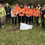 ABC Council staff along with volunteers from the Department for Infrastructure (DfI) Rivers, Amey and The Conservation Volunteers planted 500 native trees.