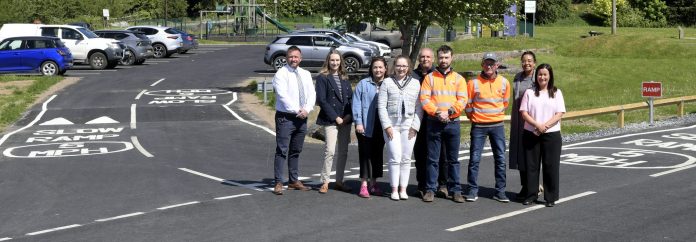 002 ©EBP MAGHERY COUNTRY PARK 110526_EB58252 Deputy Lord Mayor, Councillor Jessica Johnston joined local councillors, council officers and the contractors on a visit to the newly resurfaced park.