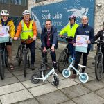 Lord Mayor of ABC Borough, Ald Stephen Moutray is joined by members of the ABC Recycling Team and the Over the Hill Cycling Club, to launch the forthcoming bike repair workshops, which are happening on June 4 and June 5.