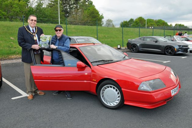 Joe McMahon from Omagh impressed Lord Mayor, Alderman Stephen Moutray with his Renault GTA V6.