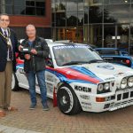Lord Mayor, Alderman Stephen Moutray with Stuart Leathem, Dollingstown who displayed the Lancia Integrale Rally Car which he built more than 18 years ago.