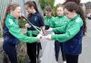 : Pupils of St Patrick’s PS in Armagh carry out regular litter picks as part of the Adopt a Street scheme.