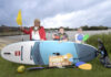 Soak up the summer fun with getactiveabc! the lord mayor and 2 children standing beside a lake with a paddleboard and sports raquets.