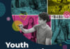 Image of a young man writing with text saying Youth Leadership Programme