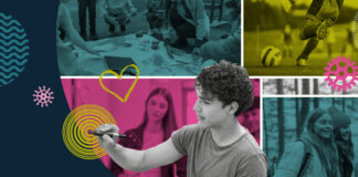 Image of a young man writing with text saying Youth Leadership Programme