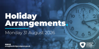Bank holiday arrangements Bank holiday arrangements for council services and facilities Monday 31 August 2026