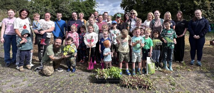 The Family Gardening Workshop held in the Natural World Products No-Dig Garden at the Bushcraft Centre, Kinnego, Oxford Island.