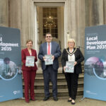 Lord Mayor Councillor Mary O'Dowd pictured with Interim Chief Executive Charlene Stoops and Chair of the Council's Planning and Regulatory Services Committee, Alderman Stephen Moutray, at the official launch of Armagh City, Banbridge and Craigavon Borough Council's Local Development Plan 2035 Draft Plan Strategy.