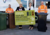 Important changes to bin collection days from week commencing 26 October : Lord Mayor of ABC Borough, Councillor Mary O’Dowd launches the Bin Changes campaign with Interim Chief Executive of ABC Borough Council, Charlene Stoops and John Barry and Jeff Vogan from Environmental Services, ABC Borough Council.