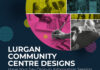 a graphic promoting the public information sessions on new design concepts for North Lurgan and Mourneview Community Centres.