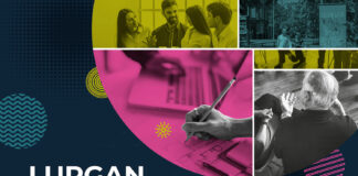 a graphic promoting the public information sessions on new design concepts for North Lurgan and Mourneview Community Centres.