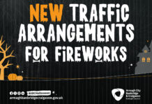 New traffic measures for Halloween Fireworks in Craigavon The new traffic management plan which is being introduced for this year’s Halloween Fireworks