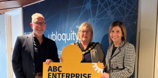 Enterprise Week 2026 set to inspire local businesses through stories, skills and fresh perspectives Three people holding a sign that says ABC Enterprise Week