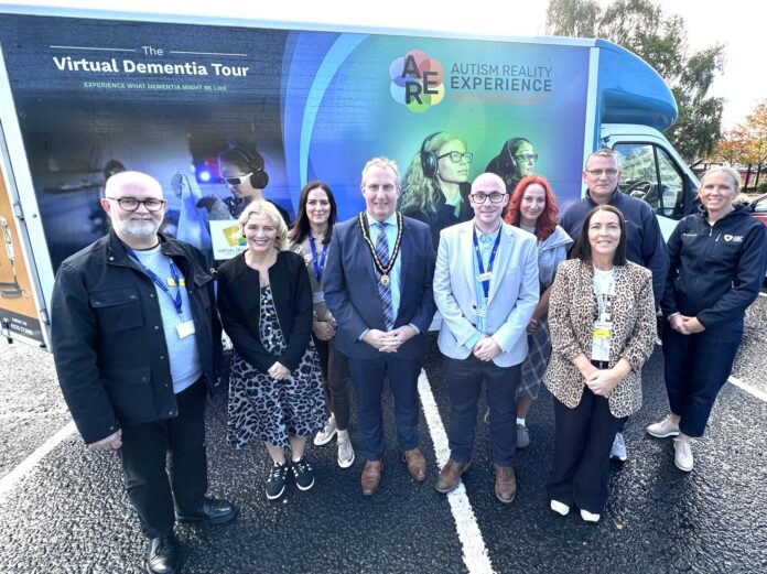 Deputy Lord Mayor, Alderman Lavelle McIlrath pictured with organisers of the Health and Wellbeing event held in Tandragee for Positive Ageing Month.