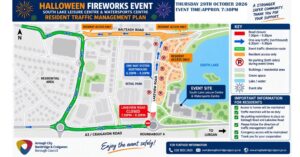 The new traffic management plan which is being introduced for this year’s Halloween Fireworks